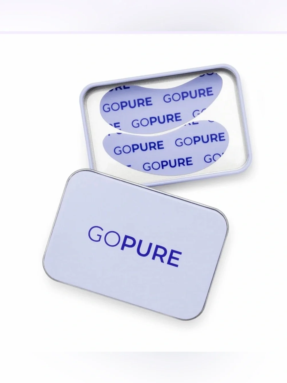 GOPURE Glow Getter Eye Masks reusable in tin case. Limited edition purple